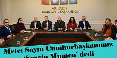 Mete: Sayın Cumhurbaşkanımız ‘Sezgin Mumcu’ dedi