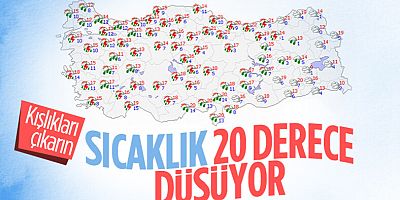 Meteoroloji uyardı! 54 kentte sıcaklıklar 20 derece düşecek