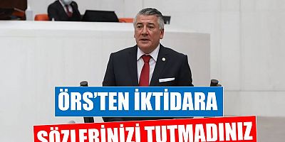 Milletvekili Örs İktidara Sert Çıktı: Sözlerinizi Tutmadınız!