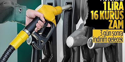 Motorine 1 Lira 16 Kuruş Zam Geldi