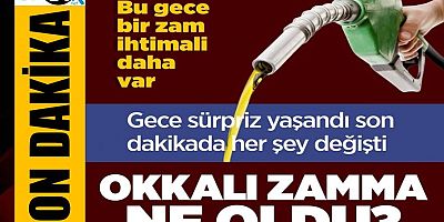 Motorine 6.69 TL'lik zamda son dakika değişikliği