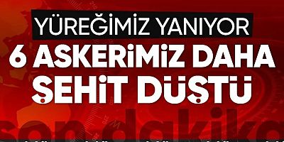 MSB: Pençe-Kilit bölgesinde 6 asker şehit oldu