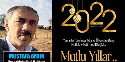 Mustafa Aydın'dan Yeni Yıl Mesajı