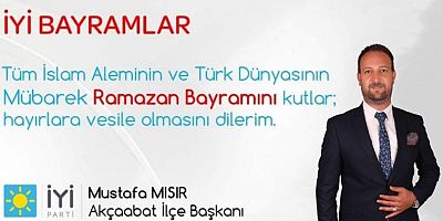 Mustafa Mısır'dan Bayram Mesajı