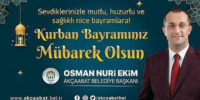 Osman Nuri Ekim'den Kurban Bayramı Mesajı