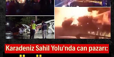 Rize'de feci kaza: 3 kişi öldü, 4 kişi yaralandı