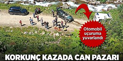 Rize'de korkunç kaza: Uçuruma devrilen cipteki 2 kişi öldü