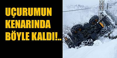 Şalpazarı’nda İş Makinesi Devrildi