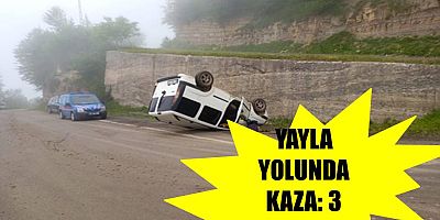 Şalpazarı Yayla Yolunda Trafik Kazası: 3 Yaralı