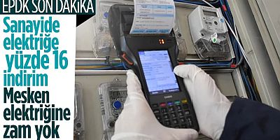Sanayi Elektriğine İndirim