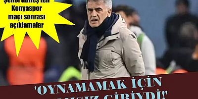 Şenol Güneş: 'Oynamamak için çıkmışız gibiydi!'