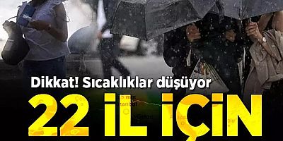 Son dakika: Meteoroloji'den 22 il için sarı kodlu uyarı