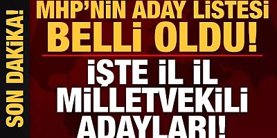 Son dakika: MHP'nin aday listesi belli oldu!