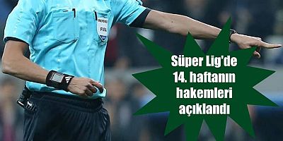 Süper Lig'de 14. haftanın hakemleri açıklandı