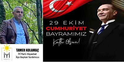 Tamer Kolamaç'tan Cumhuriyet Bayramı Kutlaması
