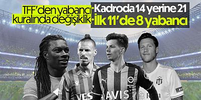 TFF'den Yabancı Oyuncu Kuralına Yeni Düzenleme