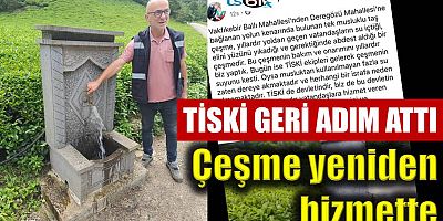 TİSKİ geri adım attı! Vakfıkebir’deki taş çeşmeye su yeniden verildi