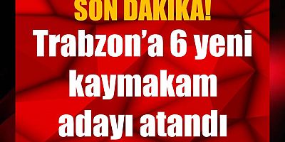 Trabzon’a 6 yeni kaymakam