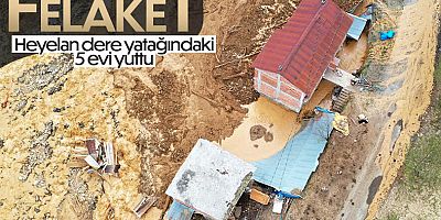 Trabzon’da Heyelan Evleri Yuttu