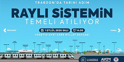 Trabzon'da raylı sistem projesinin temeli 1 Eylül'de atılıyor