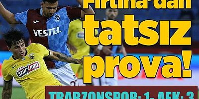 Trabzonspor, AEK ile oynadığı maçta 3-1 mağlup oldu