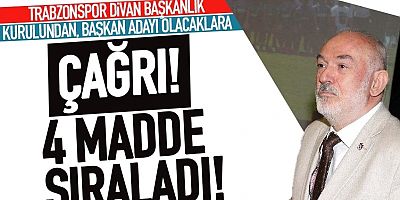 Trabzonspor'da Divan Başkanlığı, başkan adaylarından beklentileri sıraladı!