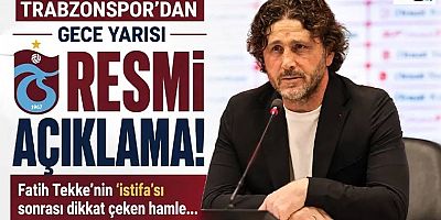 Trabzonspor'dan gece yarısı resmi açıklama!