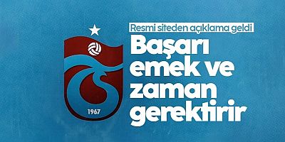 Trabzonspor'dan sürece ve teknik direktör arayışlarına ilişkin açıklama