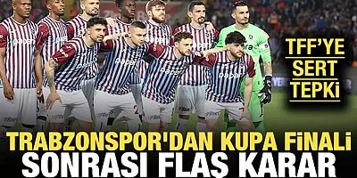 Trabzonspor'dan TFF'ye şok...