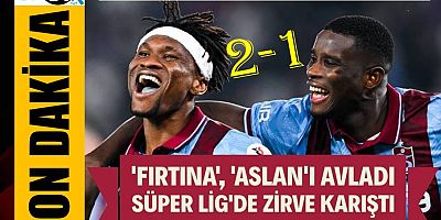 Trabzonspor, sahasında Galatasaray'ı 2-1 mağlup etti
