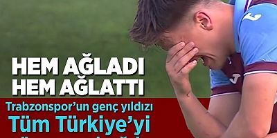 Trabzonspor'un genç yıldızı gözyaşlarını tutamadı