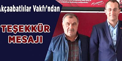 Vakıf'tan Başkana Teşekkür