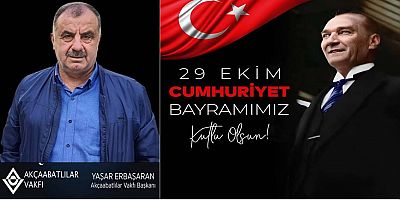 Yaşar Erbaşaran'dan Cumhuriyet Bayramı Kutlaması