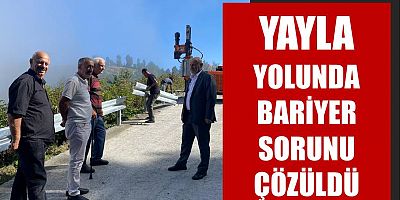 Yayla yolu bariyerle daha güvenli