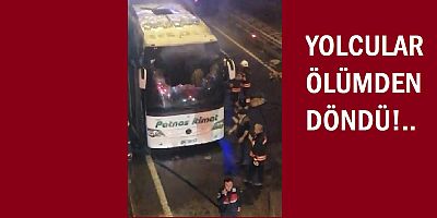 Yolcu otobüsünde yangın çıktı...