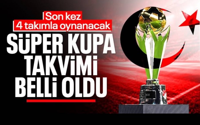 TFF, Süper Kupa finalinin tarihini resmen duyurdu