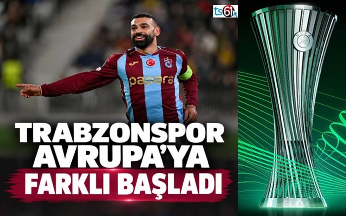 Trabzonspor Avrupa'ya 4 gollü galibiyetle başladı