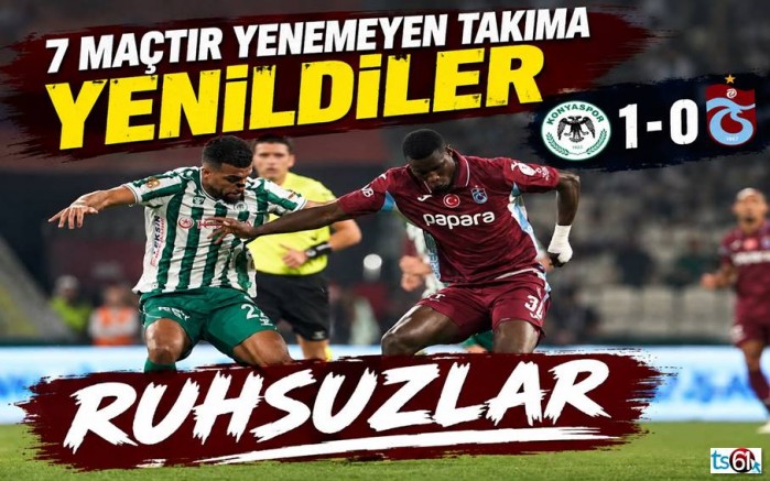 Trabzonspor deplasmanda Konyaspor'a mağlup oldu